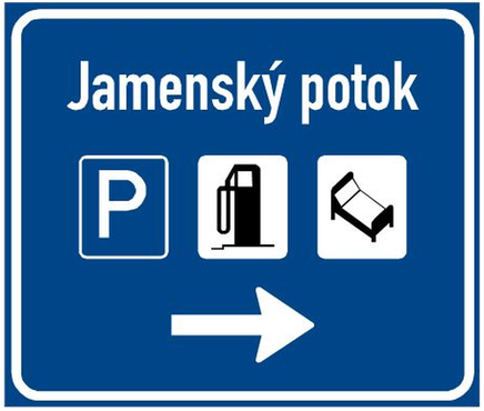 Návěst pro odbočení na odpočívku