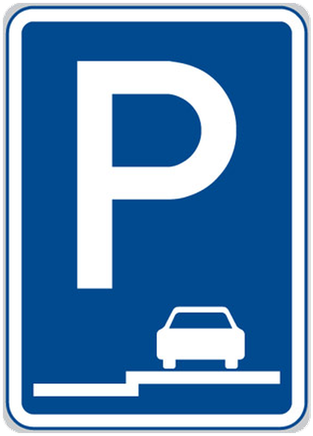 Parkoviště stání na chodníku podélné