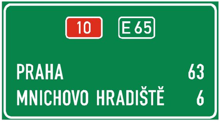 Dálková návěst se vzdálenostmi