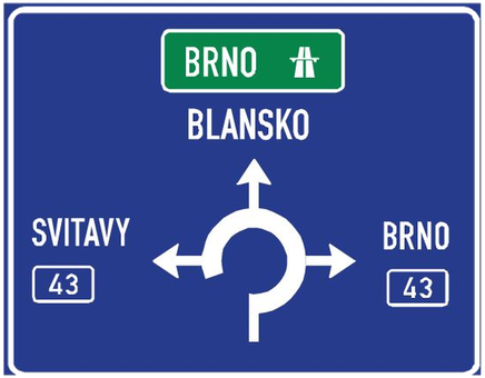 Návěst před okružní křižovatkou