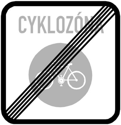 Konec zóny pro cyklisty