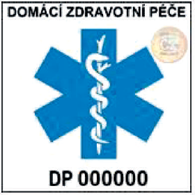 Domácí zdravotní péče Označení vozidla poskytovatele domácí zdravotní péče