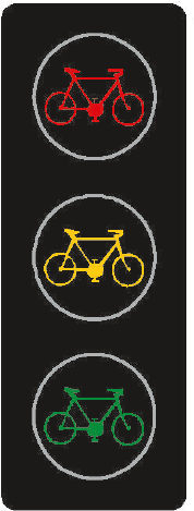 Tříbarevná soustava se signály pro cyklisty