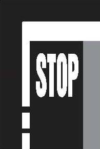 Příčná čára souvislá s nápisem STOP